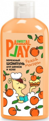 Animal Play Sweet Шампунь Персиковый марципан Бережный для щенков и котят 300мл