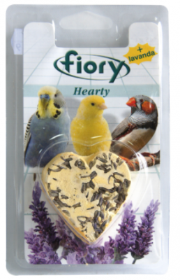 FIORY био камень для птиц Hearty Big c  лавандой в форме сердца 100 г