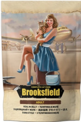 BROOKSFIELD влаж. д/кошек 85г Телятина в желе  Adult Cat Veal