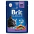 Brit Premium Пауч для взрослых кошек треска в соусе 85г					