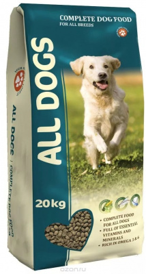 ALL DOGS д/собак взрослых 20 кг