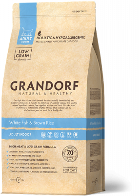 GRANDORF CAT White Fish&Turkey SKIN&CARE (Белая рыба с индейкой, забота о коже и шерсти) 2кг