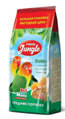 Happy Juppy Корм для средних попугаев 900г