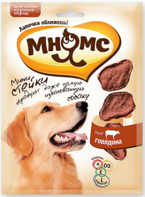 МНЯМС д/собак крупных пород стейки 75 г