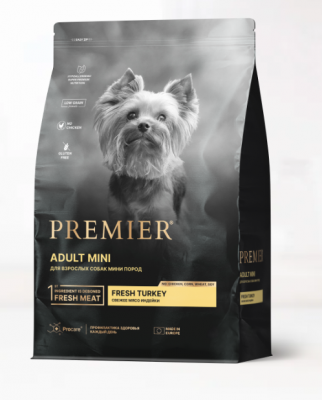 Premier Dog Turkey ADULT Mini (Свежее мясо индейки для собак мелких пород) 3 кг