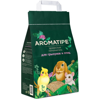 AROMATIPET наполнитель для грызунов и птиц 5л/3кг