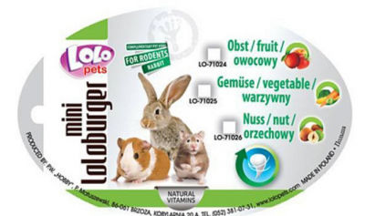 LoLo Pets лак-во д/грыз. и крол. лолобургер 40 гр.
