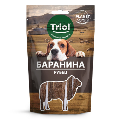 ТРИОЛЬ  Лакомство для собак PLANET FOOD "Рубец бараний", 30г