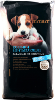 Коврики впитывающие д/ухода за дом животными 60*90, 5 шт