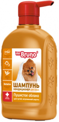 Мистер Бруно Шампунь-кондиционер Пушистое облако для собак с загрязненной шерстью 350мл