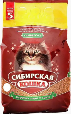 СИБИРСКАЯ КОШКА наполнитель впитывающий 3л. УНИВЕРСАЛ  