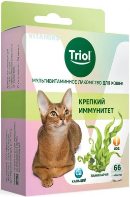 ТРИОЛЬ Мультивитаминное лакомство для кошек "Крепкий иммунитет", 33г