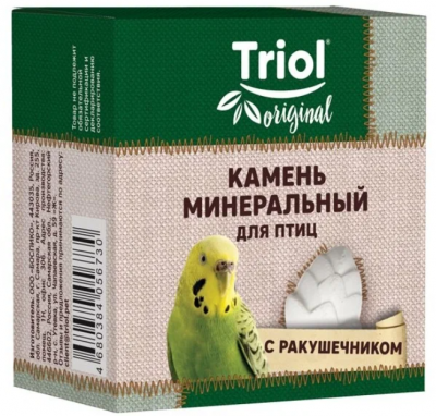 Камень минеральный Triol Original «Шишка» для птиц с ракушечником, 25г, Triol	