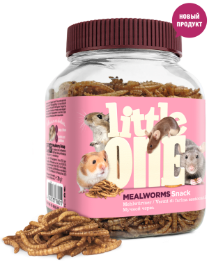 Little One Лакомство для всеядных грызунов, мучной червь, 70 гр