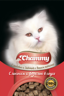 Chammy влажный для кошек 85 г. лосось/форель