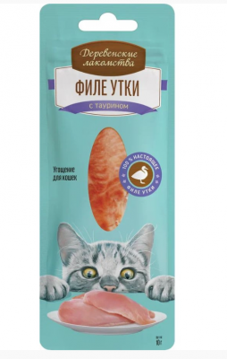 Деревенские лакомства для кошек филе Утки нежное 10 гр.