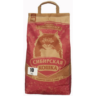 СИБИРСКАЯ КОШКА наполнитель комкующий 10 кг ЭКСТРА