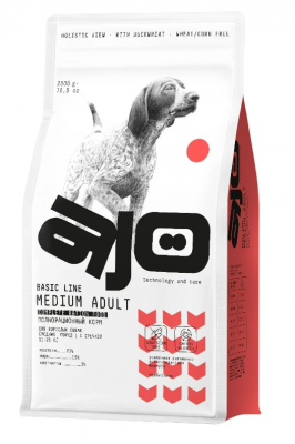 AJO Dog Medium Adult сух. д/собак средних пород с гречкой 2кг		