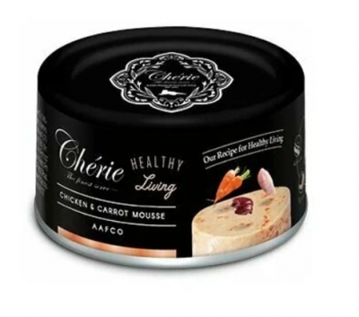 Петтрик Консервы Cherie - Healthy Living/МУСС ИЗ КУРИЦЫ С МОРКОВЬЮ/Chicken & Carrot mousse, 80 г	