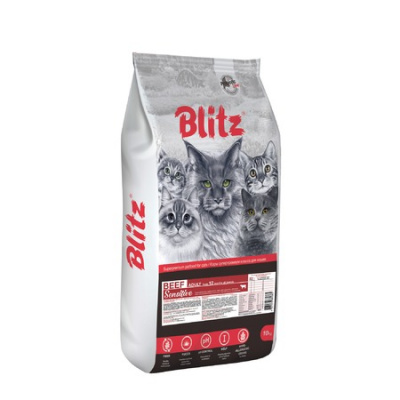 BLITZ ADULT CAT BEEF/сухой корм для взрослых  кошек Говядина/10 кг	
