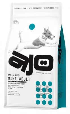 AJO Dog Mini Adult сух. д/собак малых пород с гречкой 2кг		