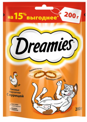Дримес лакомство для кошек с Курицей 200г 
