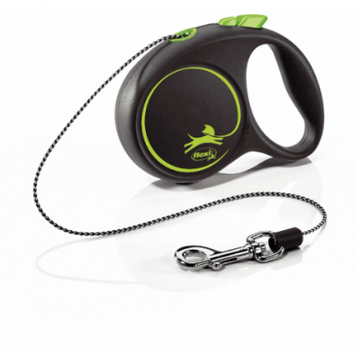 flexi рулетка Black Design XS (до 8 кг) 3 м трос черный/зеленый 
