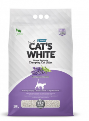 Cat's White Lavender комкующийся наполнитель с нежным ароматом лаванды для кошачьего туалета (5л) 