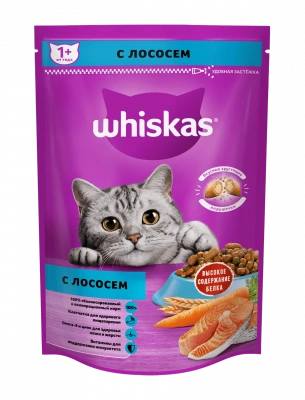 Вискас Вкусные подушечки паштет аппетитный обед с лососем 350 г
