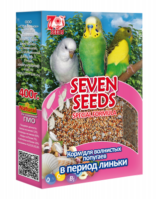 SEVEN SEEDS - SPECIAL корм д/волнистых попугаев в период линьки 400г.