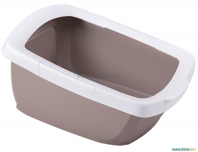 IMAC туалет-лоток для кошек FUNNY с высокими бортами 62х49,5х33h см, бежевый 
