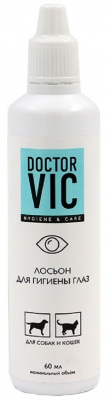 Лосьон Doctor VIC для гигиены глаз кошек и собак, флакон 60 мл.