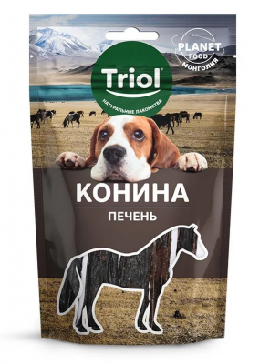 Лакомство для собак PLANET FOOD "Печень конская", 50г, Triol