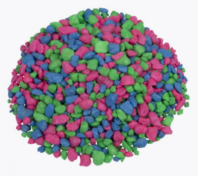 GloFish Гравий Розовый/ зеленый/голубой, с GLO вкраплениями, 2.26кг