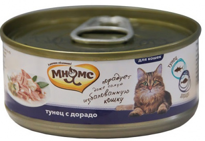 МНЯМС консервы д/кошек, тунец/дорадо нежном желе. 70 г