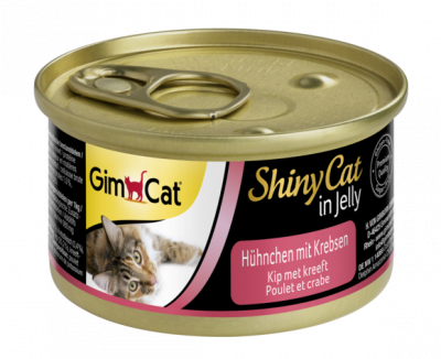 Gimcat консервы для кошек Shiny Cat 70 г Цыпленок/крабы