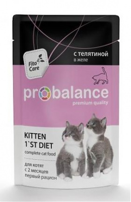 ProBalance консервы для котят 1`st Diet, 85 гр кролик в желе