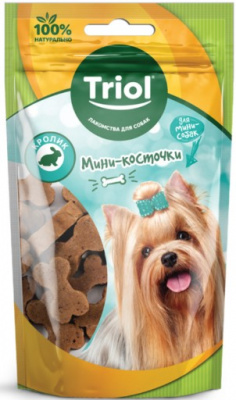 Мини-косточки из кролика для мини-собак, 50г, Triol								