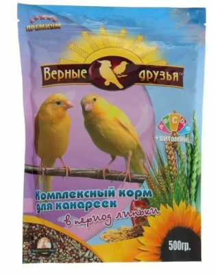 Верные друзья д/канареек 500г в период линьки