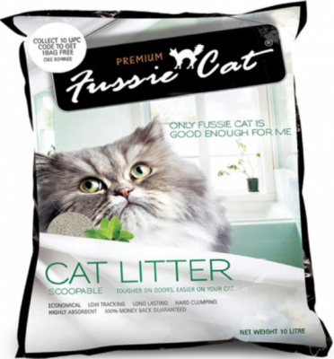 FUSSIE CAT наполнитель комкующий 10 л без запаха