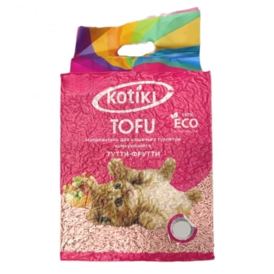KOTIKI Tofu Наполнитель Тутти Фрутти 12л/5 кг