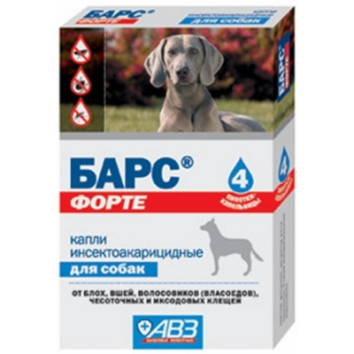 БАРС Форте капли инсектоакар д/собак 1 пип./4