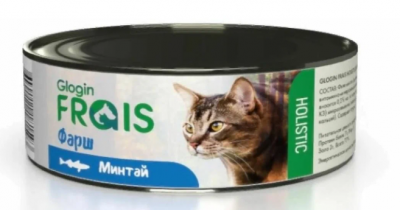 FRAIS HOLISTIC CAT КОНСЕРВЫ ДЛЯ КОШЕК ФАРШ, МИНТАЙ 100 ГР