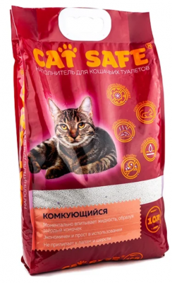 CAT SAFE наполнитель комкующий 10 л