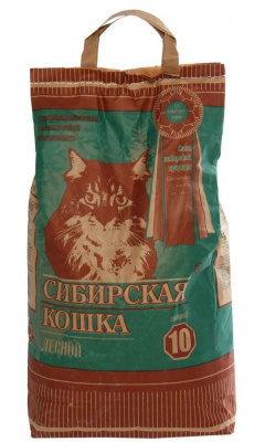 СИБИРСКАЯ КОШКА наполнитель впитывающий 10л. ЛЕСНОЙ 