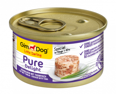 GimDog Pure Delight  цыпленок с тунцом  д/собак 85 гр.