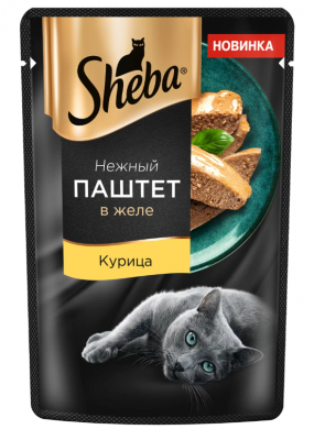 Sheba для  взрослых кошек пашет с Курицей 75г