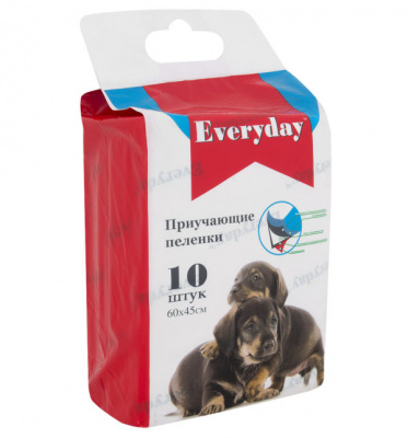 EVERYDAY впитывающие пеленки для животных гелевые 60*45 см 10 шт.