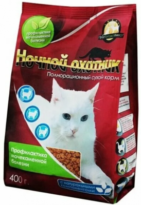 Ночной Охотник сух. д/кош  проф. мочек. болезни400 г