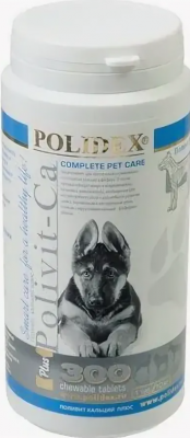 POLIDEX 300 Поливит-Кальций Plus для собак